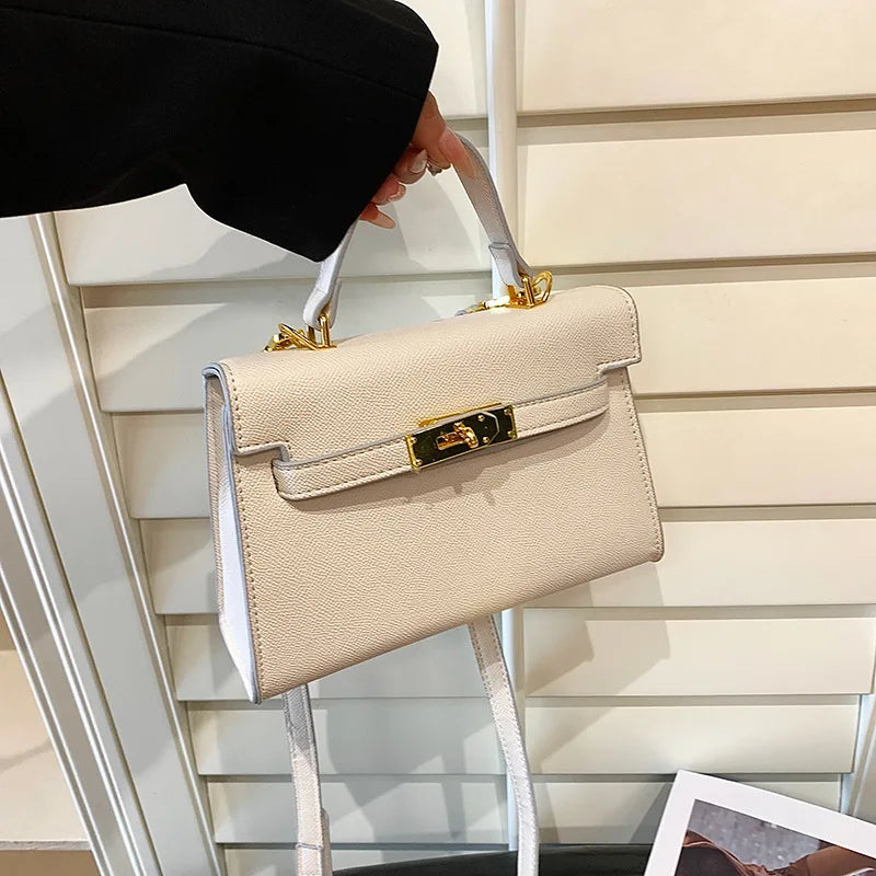 Handbag 2024 Spring and Summer New European and American Retro Solid Color Personality Fashion Popular Internet Celebrity Bag
