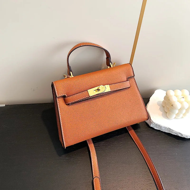 Handbag 2024 Spring and Summer New European and American Retro Solid Color Personality Fashion Popular Internet Celebrity Bag