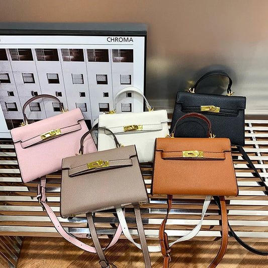Handbag 2024 Spring and Summer New European and American Retro Solid Color Personality Fashion Popular Internet Celebrity Bag
